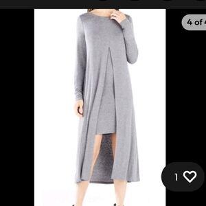 BCBGMaxAzria Heather Gray Midi Skirt